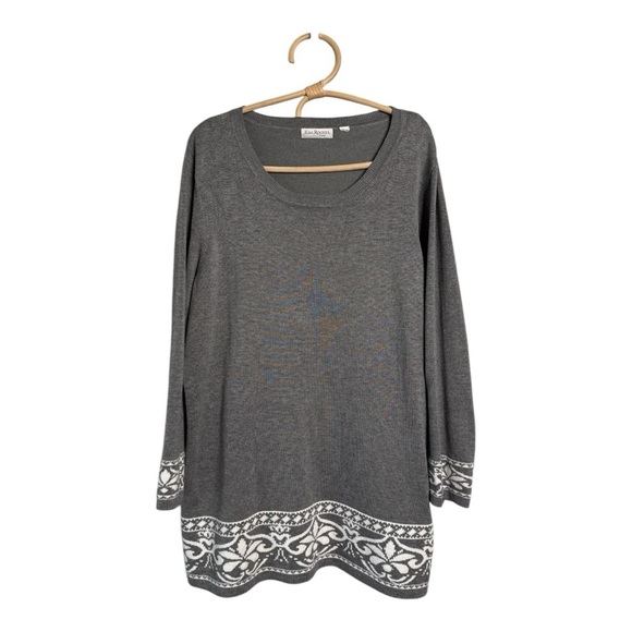 Kim Rogers Curvy Women Crewneck Sweater Tunic Bundle Size XXL Red Grey - Picture 11 of 15